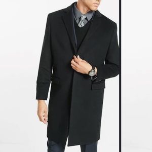 EXPRESS Mens Wool Blend Black Coat/ Jacket